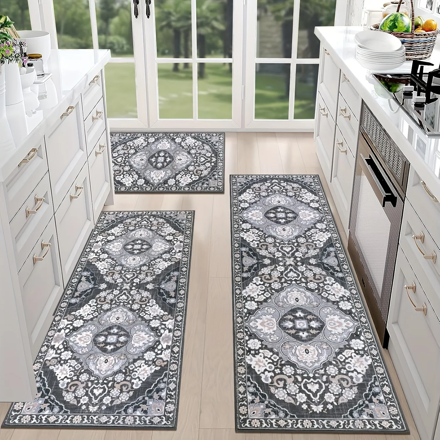 Farmhouse Kitchen Rugs Sets Of 3 Non Slip Washable Boho Kitchen Rugs And Mats for Floor Kitchen Runner Mat Floor Mat for Kitchen, Laundry, Hallways
Farmhouse Kitchen Rugs Sets Of 3 Non Slip Washable Boho Kitchen Rugs And Mats for Floor Kitchen Runner Mat Floor Mat for Kitchen, Laundry, Hallways
