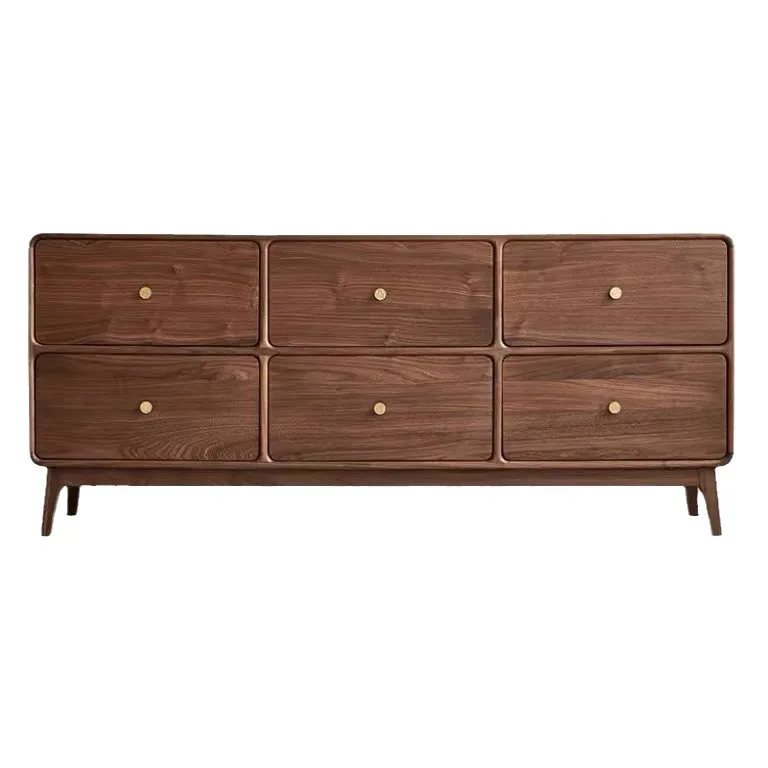South American black walnut solid wood Nordic bedroom storage cabinet against the wall
South American black walnut solid wood Nordic bedroom storage cabinet against the wall