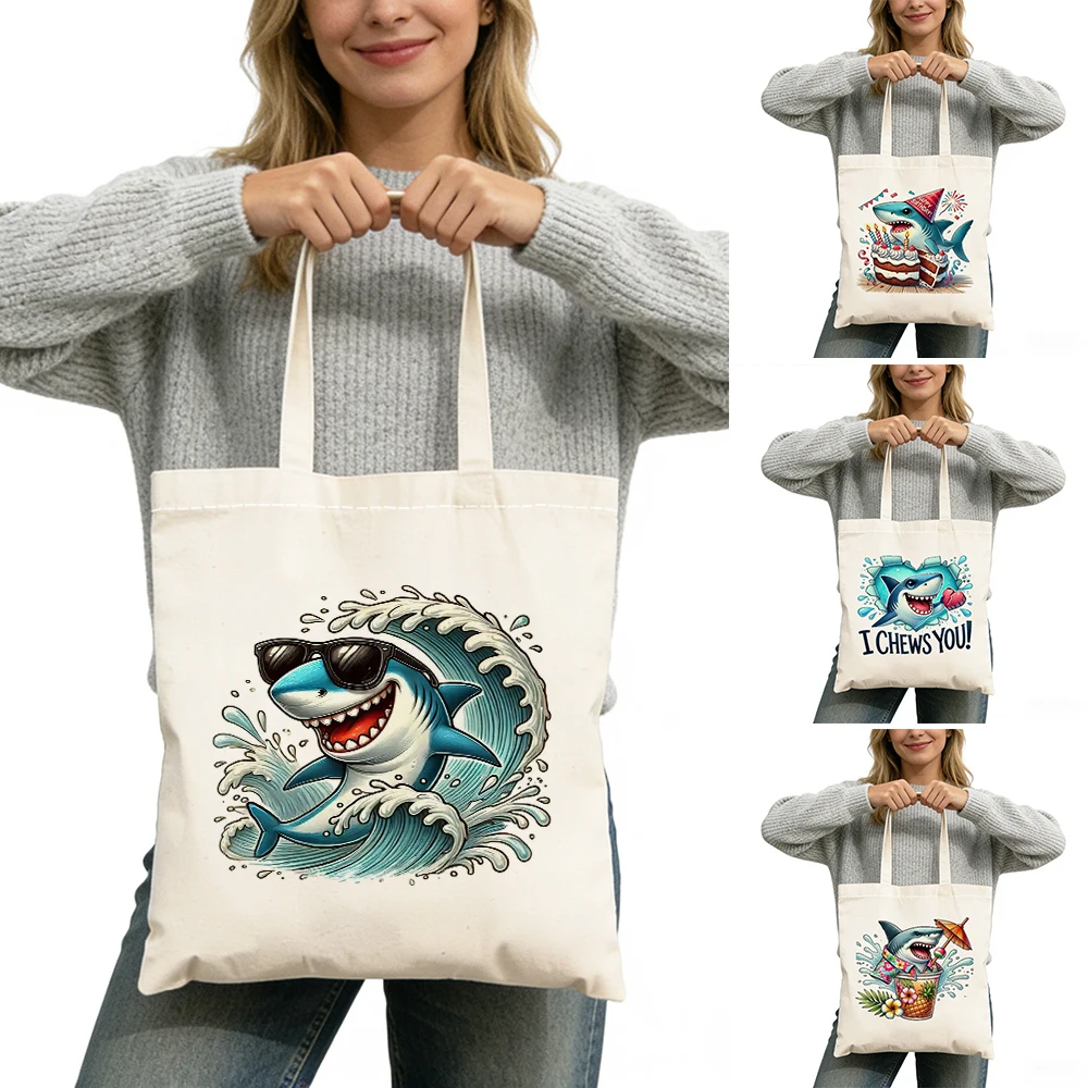 Sunshine Vibes Lady Shopping Tote Bag Large Capacity Cool Shark Women Daily Use Satchel Wave Ride Girl Shopper Bags 40x45cm
Sunshine Vibes Lady Shopping Tote Bag Large Capacity Cool Shark Women Daily Use Satchel Wave Ride Girl Shopper Bags 40x45cm