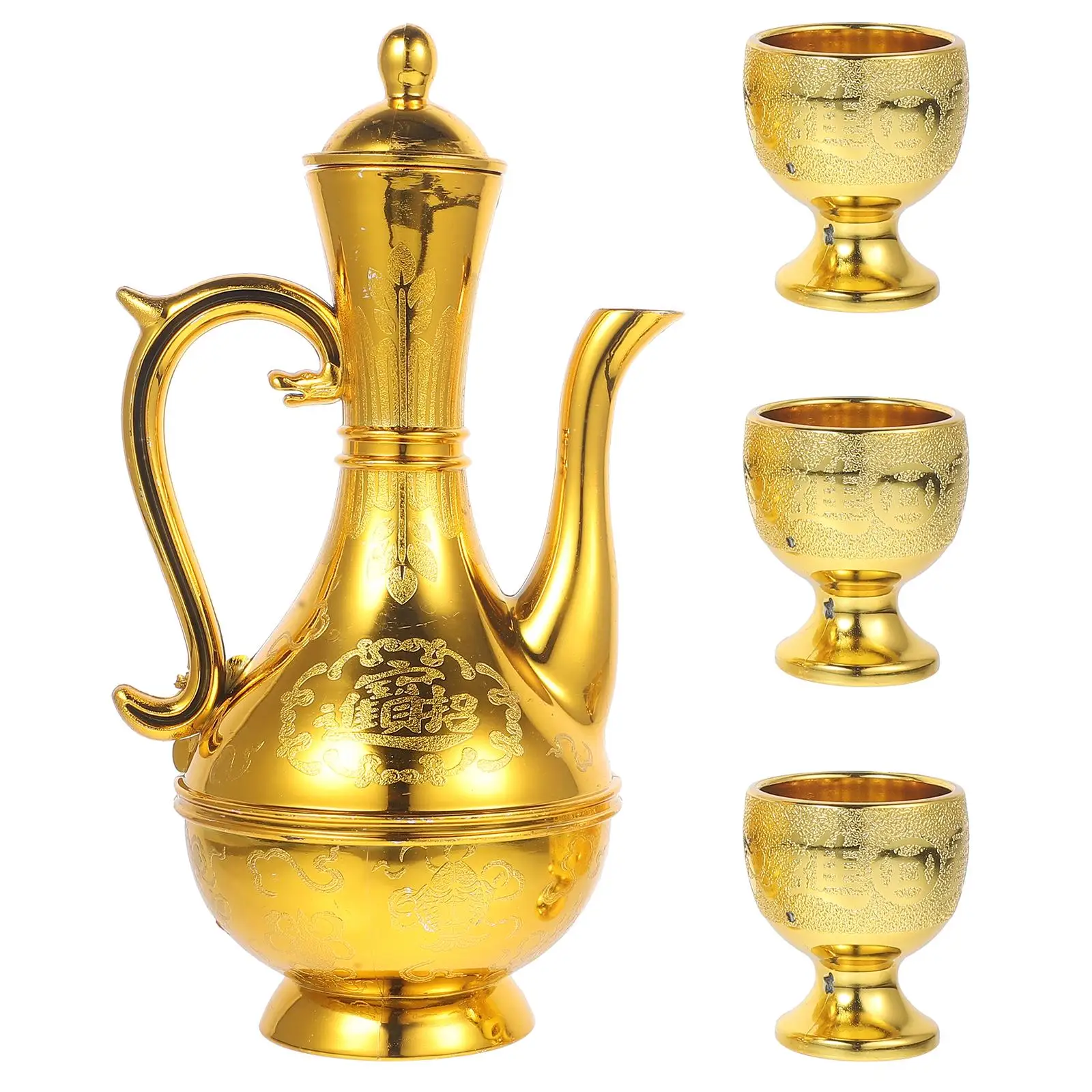 4 Golden Small Cups Retro Kettle Engraved Auspicious Words Offering Goblet Bowl Altar Imitation Ceramic Decorative
4 Golden Small Cups Retro Kettle Engraved Auspicious Words Offering Goblet Bowl Altar Imitation Ceramic Decorative