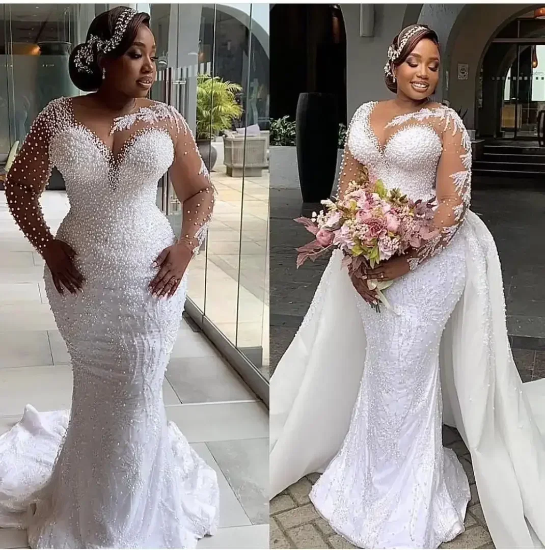 Customized Luxury High-end Custom 2 In One Detachable Tail Pearl Tube Top Big Tail Bridal Custom Made Beaded Long Wedding Dresse
Customized Luxury High-end Custom 2 In One Detachable Tail Pearl Tube Top Big Tail Bridal Custom Made Beaded Long Wedding Dresse