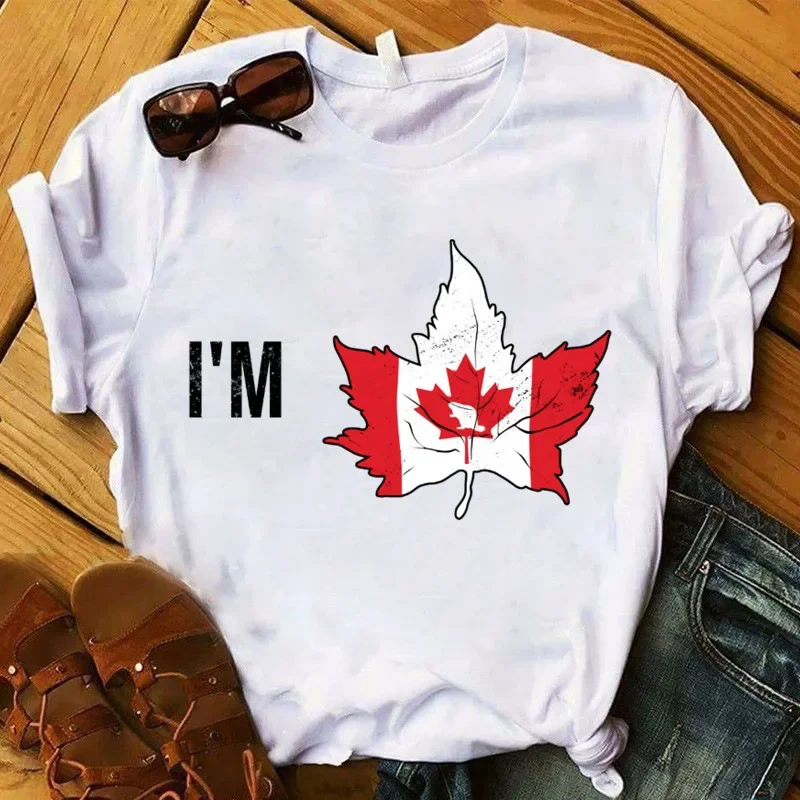 Canada Day Maple Leaf Flag Print Women T Shirt Short Sleeve O Neck Loose Women Tshirt Ladies Tee Shirt Tops Camisetas Mujer
Canada Day Maple Leaf Flag Print Women T Shirt Short Sleeve O Neck Loose Women Tshirt Ladies Tee Shirt Tops Camisetas Mujer