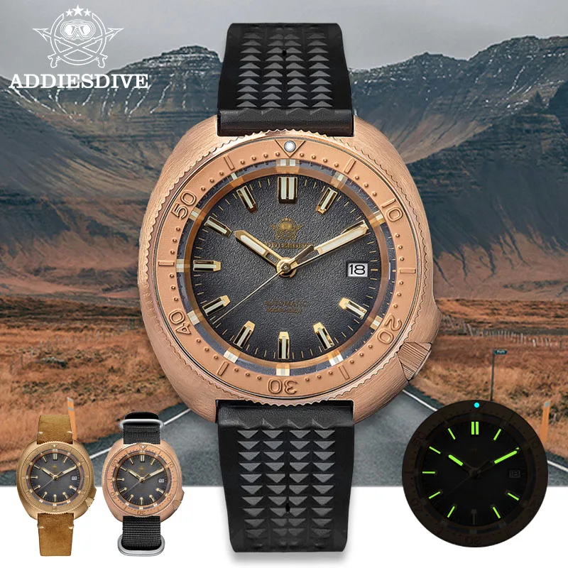 ADDIESDIVE CUSN8 Tin Bronze Men Automatic Watch NH35A Sapphire Glass Wristwatch AR Coated C3 Luminous 200m Luxury Diver Watches
ADDIESDIVE CUSN8 Tin Bronze Men Automatic Watch NH35A Sapphire Glass Wristwatch AR Coated C3 Luminous 200m Luxury Diver Watches