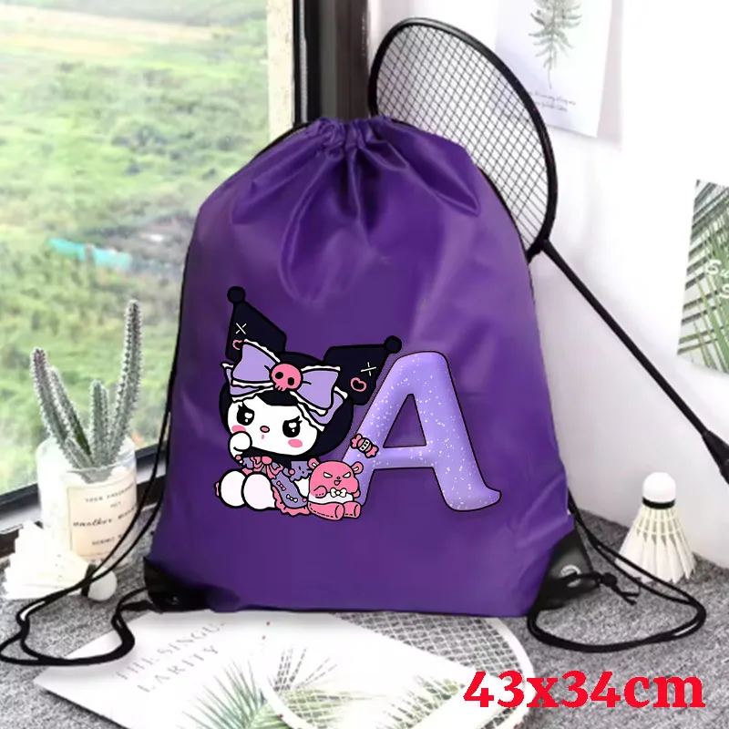 Kuromi Bundle Pocket Sanrio Kawaii Anime Figures Drawstring Bag Creative 26 Letter Pattern Sport Backpack High-capacity Gift Bag
Kuromi Bundle Pocket Sanrio Kawaii Anime Figures Drawstring Bag Creative 26 Letter Pattern Sport Backpack High-capacity Gift Bag