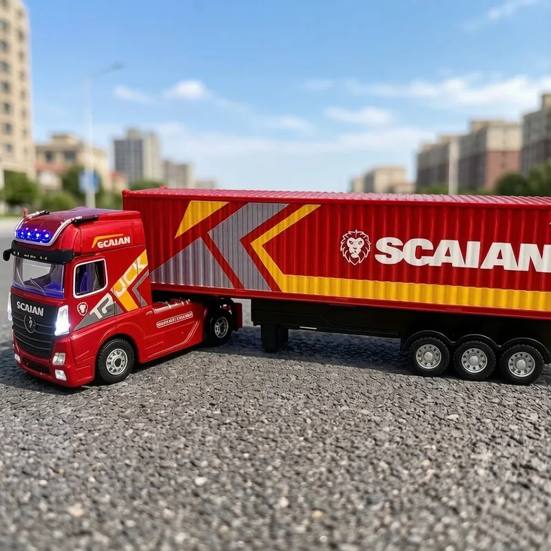 New Weili 1/64 WL6408 Remote Control Container Truck Full Scale Trailer Simulation Remote Control Truck Container RC Model Gifts
New Weili 1/64 WL6408 Remote Control Container Truck Full Scale Trailer Simulation Remote Control Truck Container RC Model Gifts