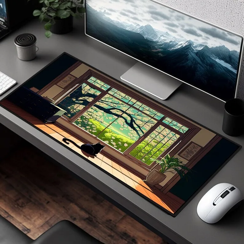 A Kawaii cat mouse pad looking out of the window at the scenery Accessories Endless Gamer Desktop Accessories Anti-Slip Desktop
A Kawaii cat mouse pad looking out of the window at the scenery Accessories Endless Gamer Desktop Accessories Anti-Slip Desktop