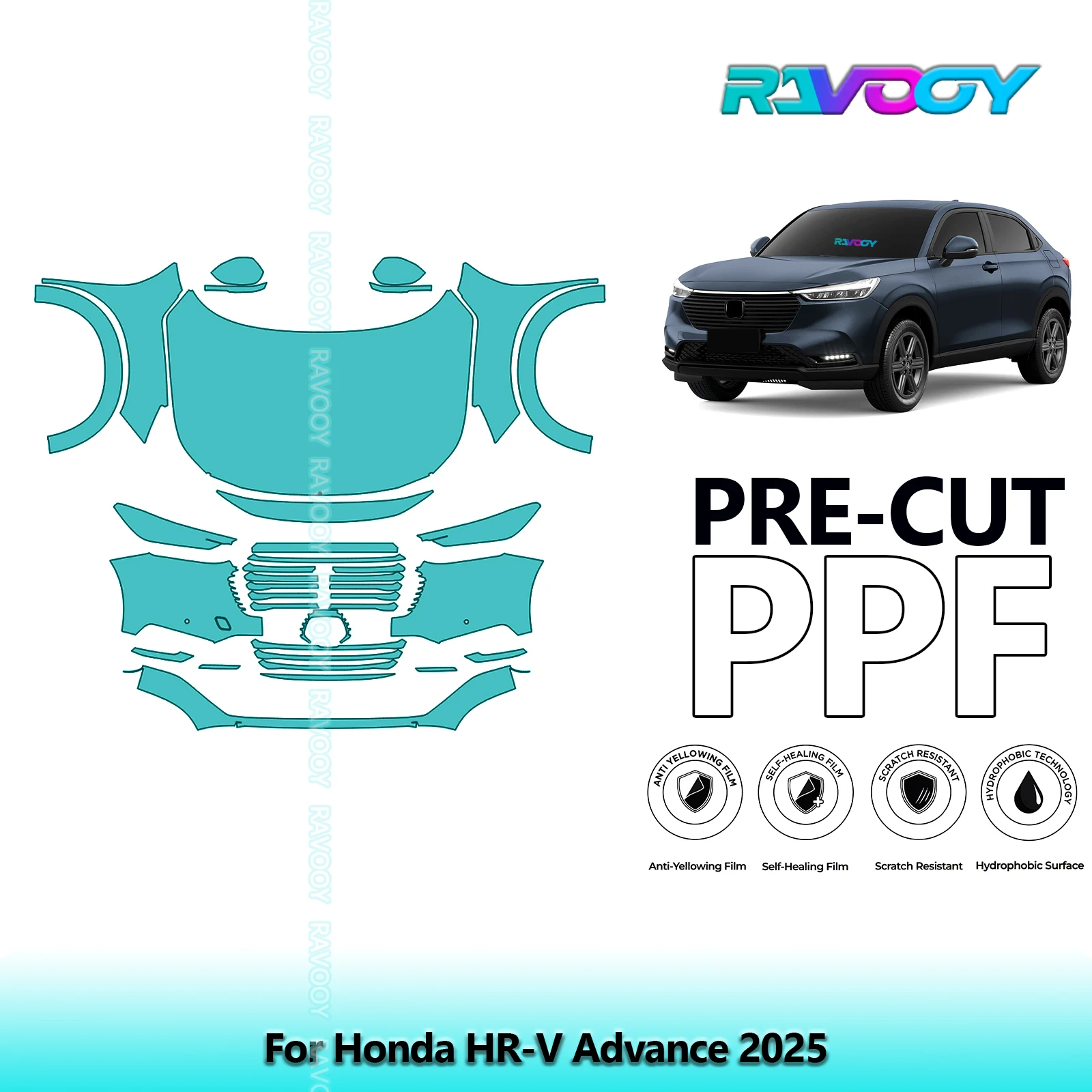 8.5Mil Front Kit Precut Paint Protection Film PPF Clear Bra For Honda HR-V Advance 2025
8.5Mil Front Kit Precut Paint Protection Film PPF Clear Bra For Honda HR-V Advance 2025