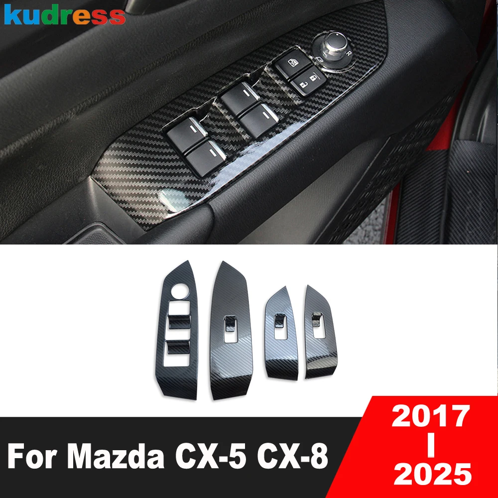 Для Mazda CX-5 KF CX-8 2017-2024 2025 карбоновый дверной подлокотник, переключатель подъема окна, кнопка, панель, накладка, аксессуары для интерьера
Для Mazda CX-5 KF CX-8 2017-2024 2025 карбоновый дверной подлокотник, переключатель подъема окна, кнопка, панель, накладка, аксессуары для интерьера