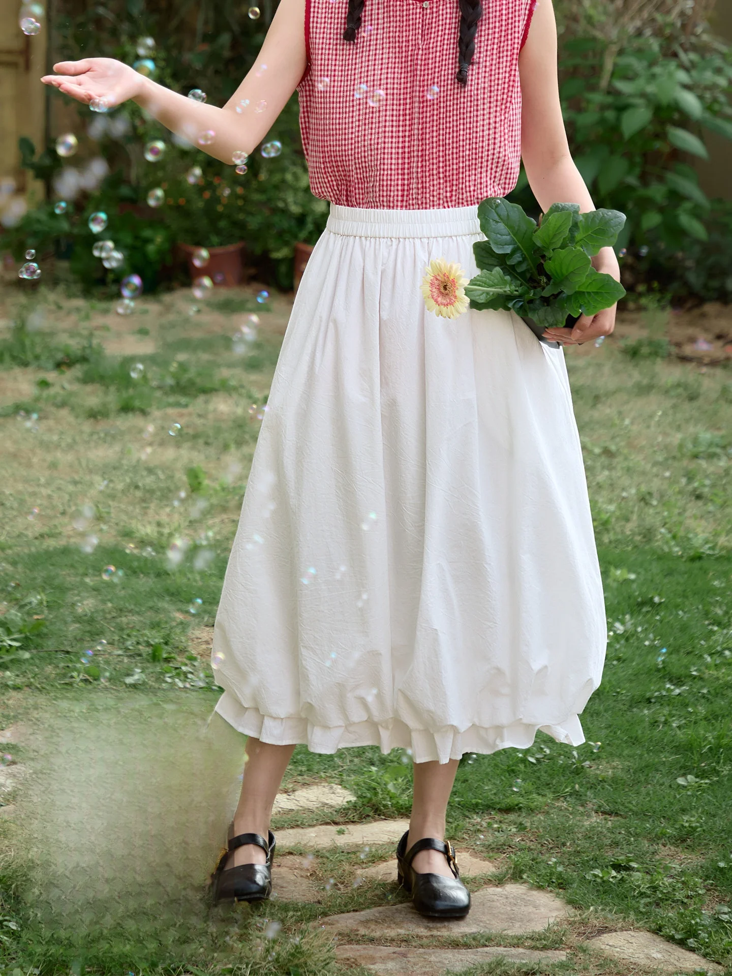 Original Japanese Style Pure Cotton White Bud Half Skirt Women's Elastic Waist Midi Skirt Summer Breathable Comfortable High ...
Original Japanese Style Pure Cotton White Bud Half Skirt Women's Elastic Waist Midi Skirt Summer Breathable Comfortable High ...