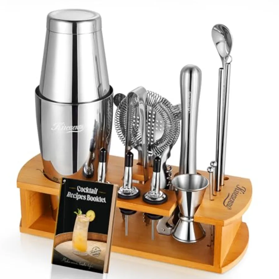 Boston Shaker Set Bartender Kit with Stand Bar Set Drink Mixer Set with All Essential Accessory Tools: Boston Shaker Jigger Str
Boston Shaker Set Bartender Kit with Stand Bar Set Drink Mixer Set with All Essential Accessory Tools: Boston Shaker Jigger Str