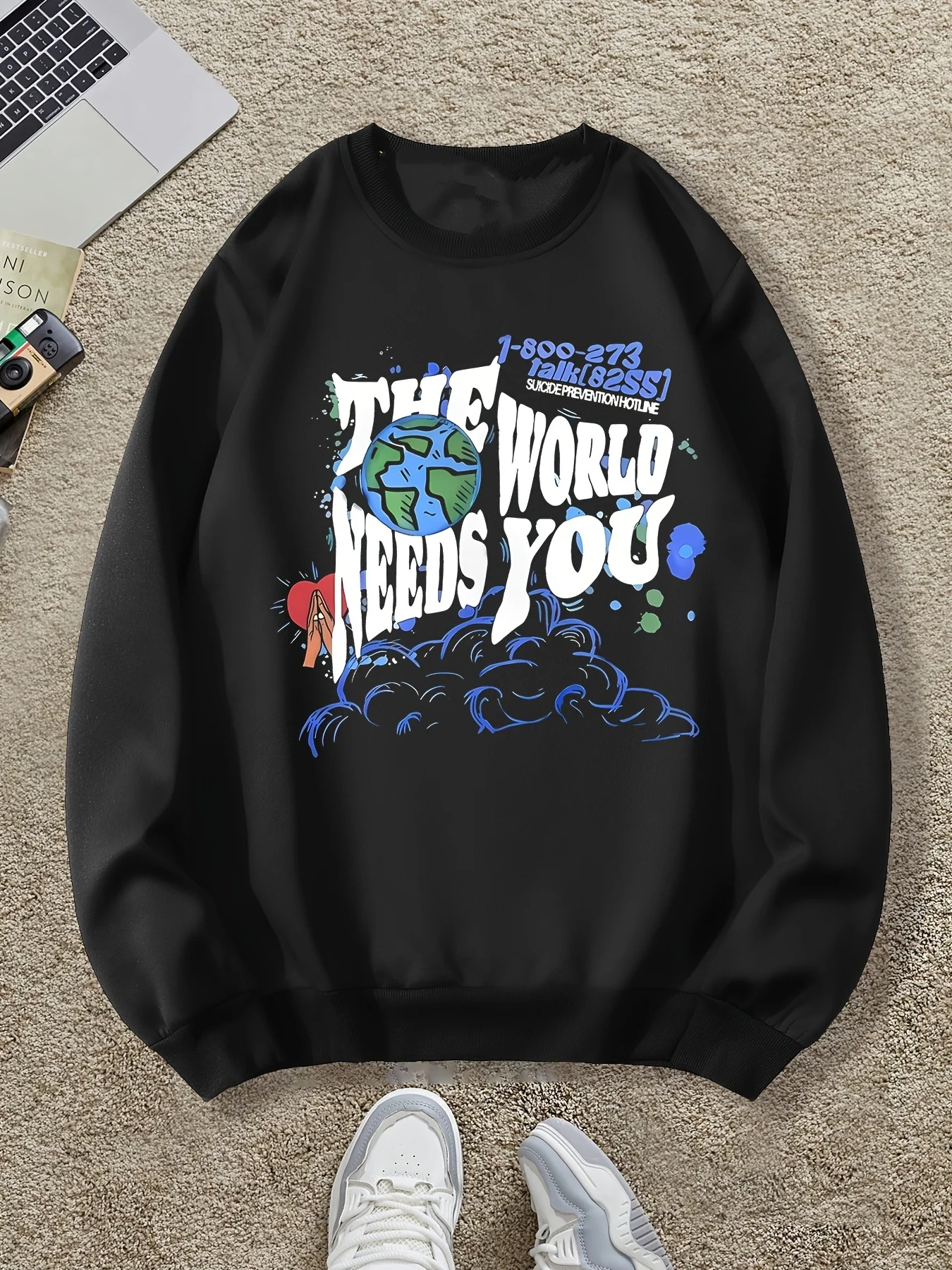 Осень и зима с забавным узором и принтом, мужская и женская спортивная одежда с длинными рукавами, толстовка, повседневная свободная уличная одежда
Осень и зима с забавным узором и принтом, мужская и женская спортивная одежда с длинными рукавами, толстовка, повседневная свободная уличная одежда