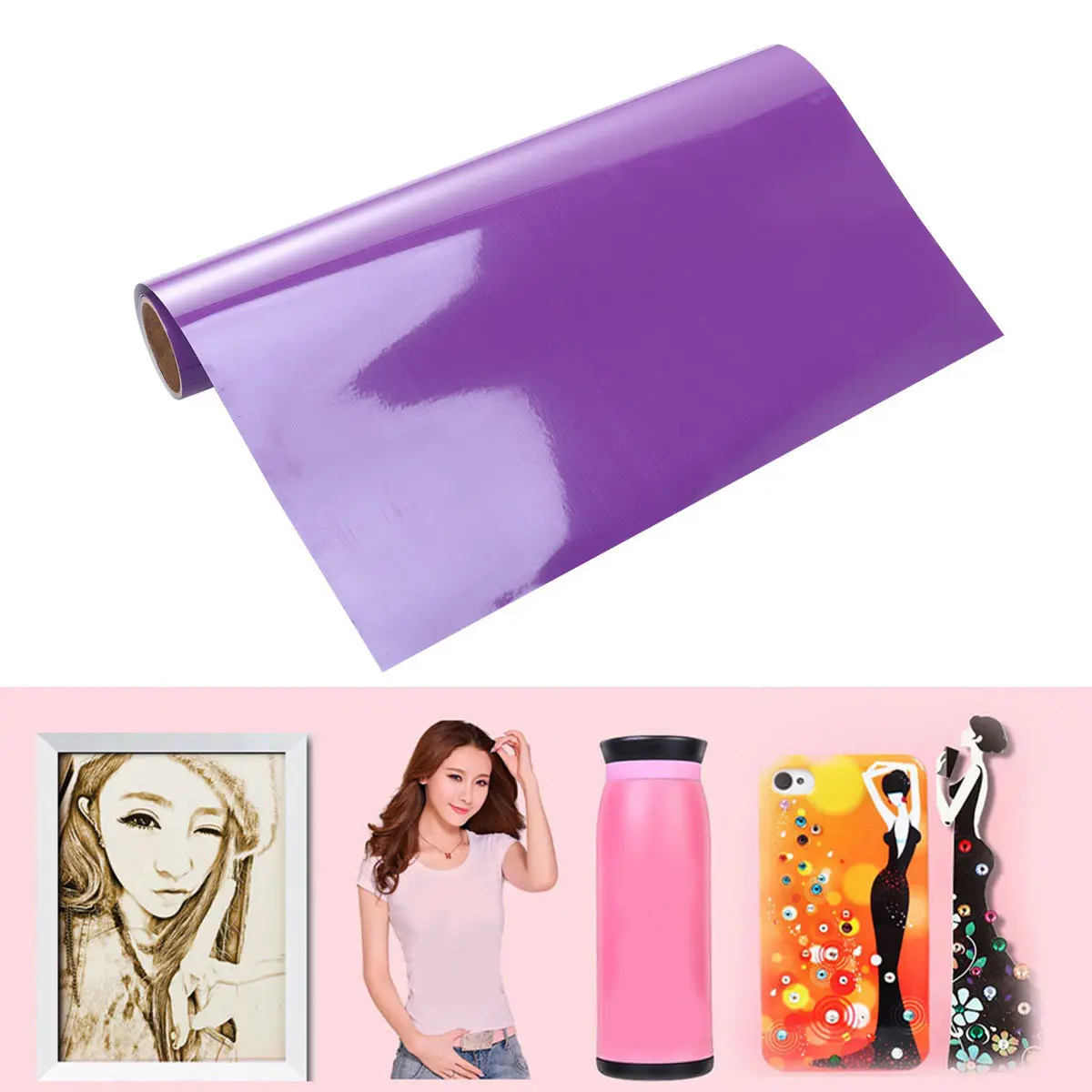 PU Heat Transfer Vinyl Roll Gloss Purple Premium Stretch Thin Layer for T-Shirts Sportswear Fabric Letters Htv Film
PU Heat Transfer Vinyl Roll Gloss Purple Premium Stretch Thin Layer for T-Shirts Sportswear Fabric Letters Htv Film