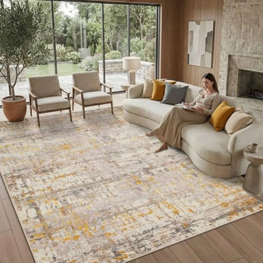 Large soft 8x10 area rugs for living room bedroom dining room, washable modern neutral abstract design, non-slip foldable thin
Large soft 8x10 area rugs for living room bedroom dining room, washable modern neutral abstract design, non-slip foldable thin