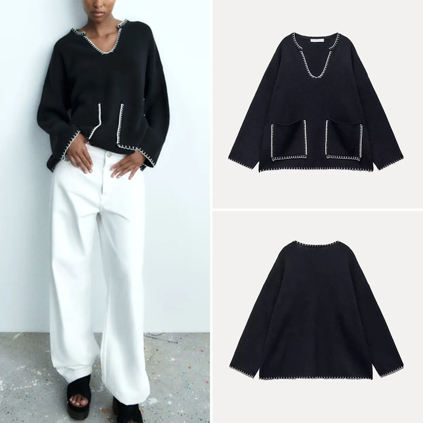 Decorative Knitted Sweater 2025 Autumn New Women's Faion Stitch Detailing Crew Ne Pullover Top by Z
Decorative Knitted Sweater 2025 Autumn New Women's Faion Stitch Detailing Crew Ne Pullover Top by Z