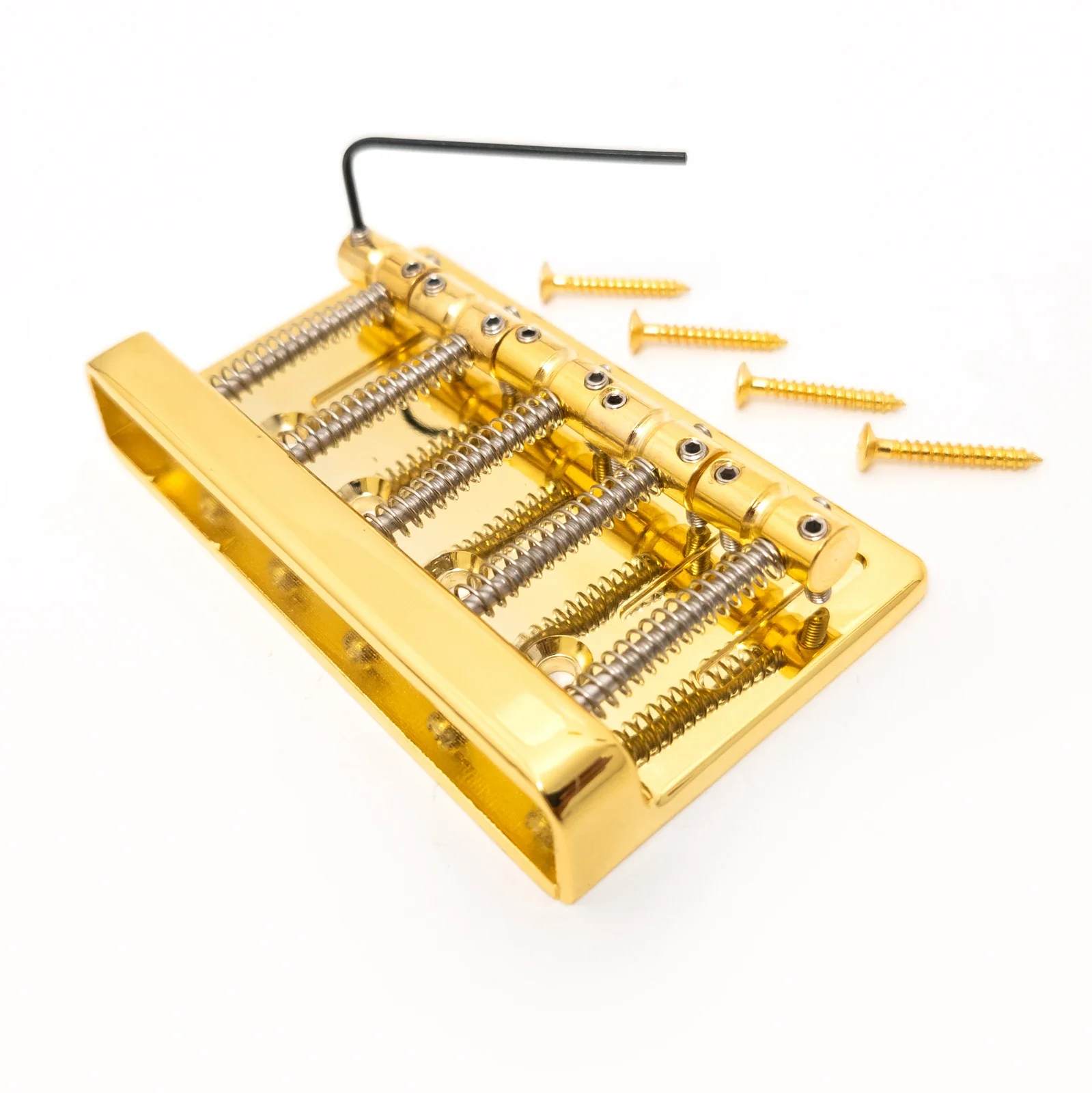 5-String Bass Guitar Bridge – Gold Fixed Hardtail Saddle Bridge for Bass Guitar Replacement
5-String Bass Guitar Bridge – Gold Fixed Hardtail Saddle Bridge for Bass Guitar Replacement