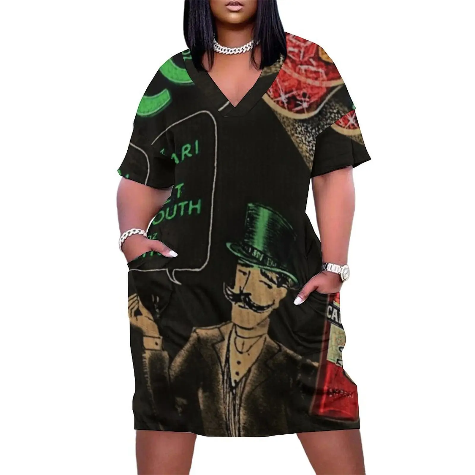 Vintage Green Arancinas Negroni Campari Sweet Vermouth Gin Cocktails Advertising Poster Loose Pocket Dress women dress
Vintage Green Arancinas Negroni Campari Sweet Vermouth Gin Cocktails Advertising Poster Loose Pocket Dress women dress