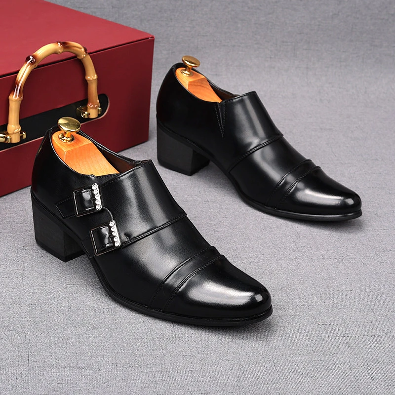 men's fashion party banquet summer monk shoes slip-on natural leather shoe high heels designer loafers black stylish footwear
men's fashion party banquet summer monk shoes slip-on natural leather shoe high heels designer loafers black stylish footwear