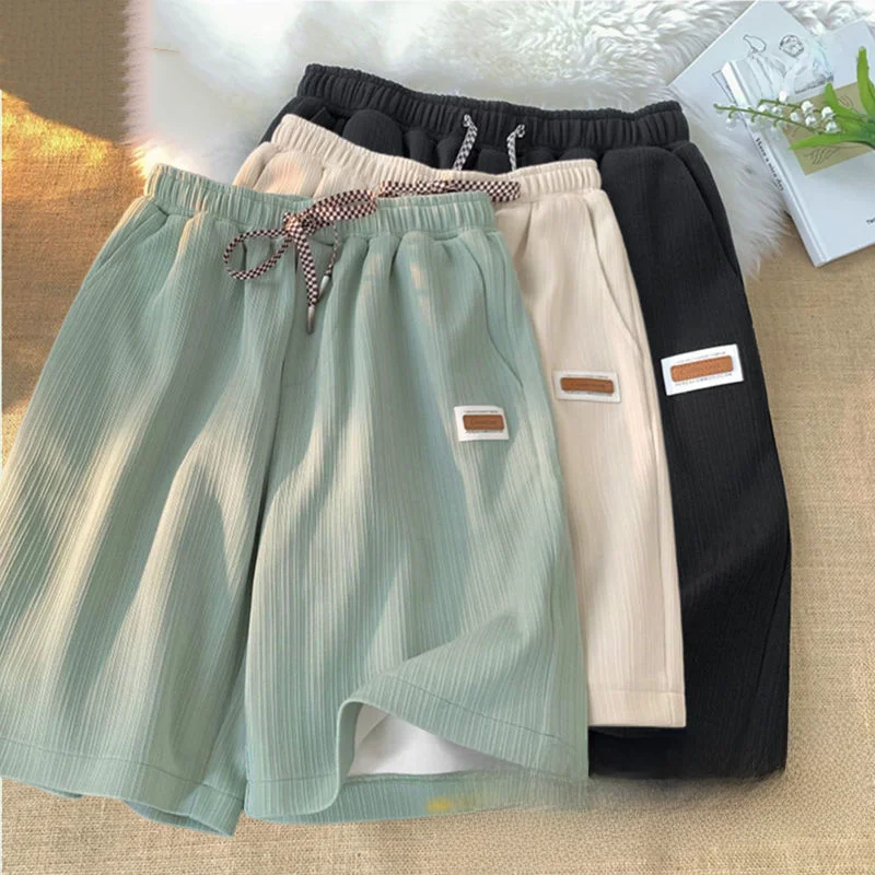 Summer Men's Ice Silk Short Pants Loose Fit Low Waist Pocket Design Straight Leg Casual Trousers Trendy Five-Quarter Length
Summer Men's Ice Silk Short Pants Loose Fit Low Waist Pocket Design Straight Leg Casual Trousers Trendy Five-Quarter Length