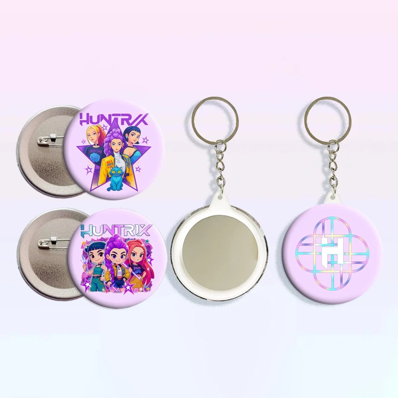 KPop Demon Hunters Cartoon 9pcs Badge Girls Tinplate Badges Mirror Keychains Pendants Accessories Brooch Fashion Accessories Toy
KPop Demon Hunters Cartoon 9pcs Badge Girls Tinplate Badges Mirror Keychains Pendants Accessories Brooch Fashion Accessories Toy