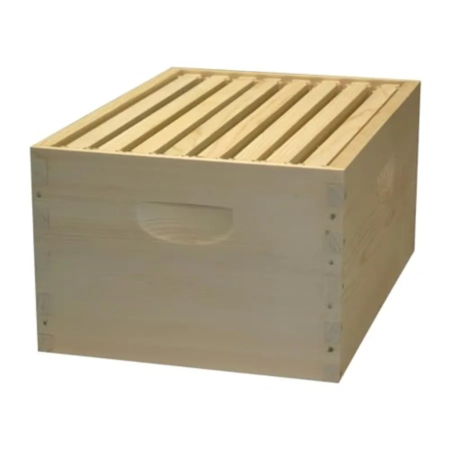 Beekeeping supplies: unpainted hive body bundle with 8 assembled frames and plastic-coated foundation for honey harvest
Beekeeping supplies: unpainted hive body bundle with 8 assembled frames and plastic-coated foundation for honey harvest