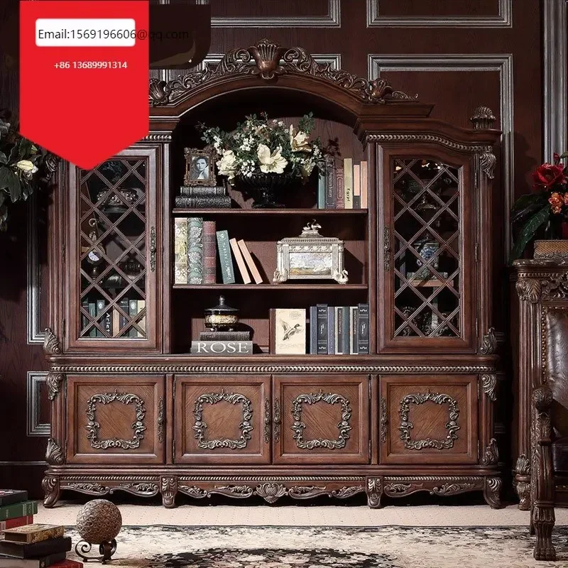 American solid wood bookcase storage display vertical bookcase four door solid wood storage cabinet
American solid wood bookcase storage display vertical bookcase four door solid wood storage cabinet