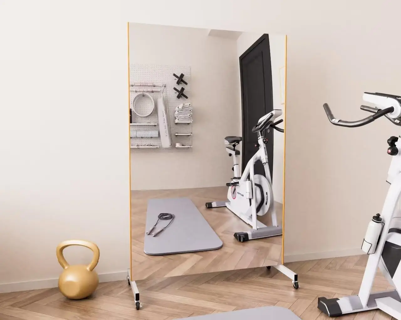 71" X 31" Oversized Mirror on Wheels Black Glassless 360°Huge Dancing Rolling Dance Studio Full
71" X 31" Oversized Mirror on Wheels Black Glassless 360°Huge Dancing Rolling Dance Studio Full