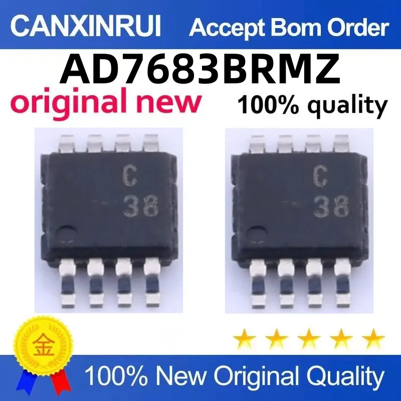 Original brand new AD7683BRMZ AD7683BRM silk screen C38 serial analog-to-digital converter MSOP-8
Original brand new AD7683BRMZ AD7683BRM silk screen C38 serial analog-to-digital converter MSOP-8