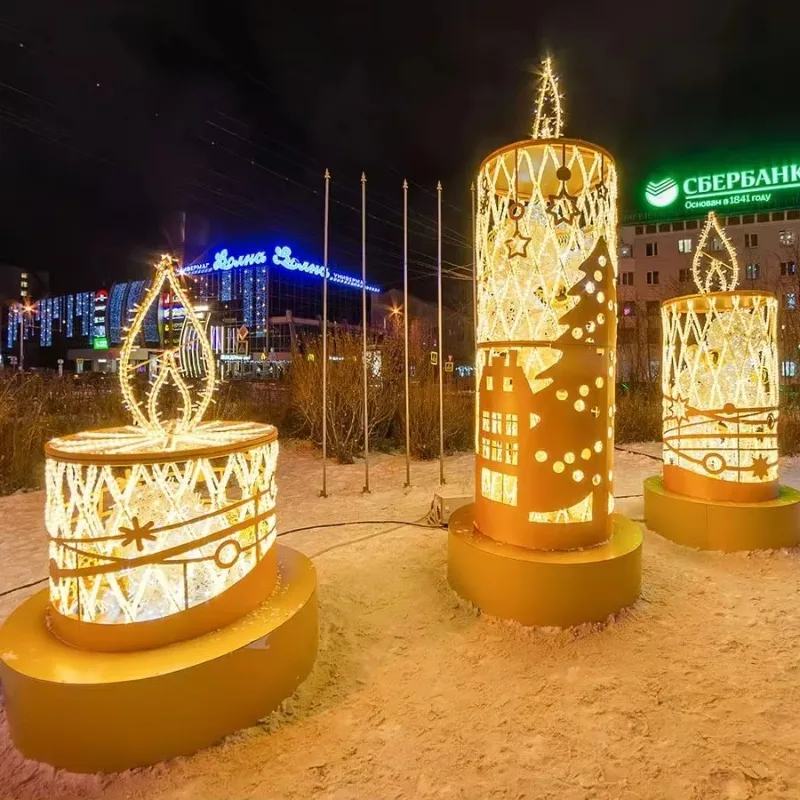 Commercial Outdoor Waterproof Giant 3D Metal Candle Lantern Moon Star Motif Lights Christmas Ramadan Events Decorations
Commercial Outdoor Waterproof Giant 3D Metal Candle Lantern Moon Star Motif Lights Christmas Ramadan Events Decorations