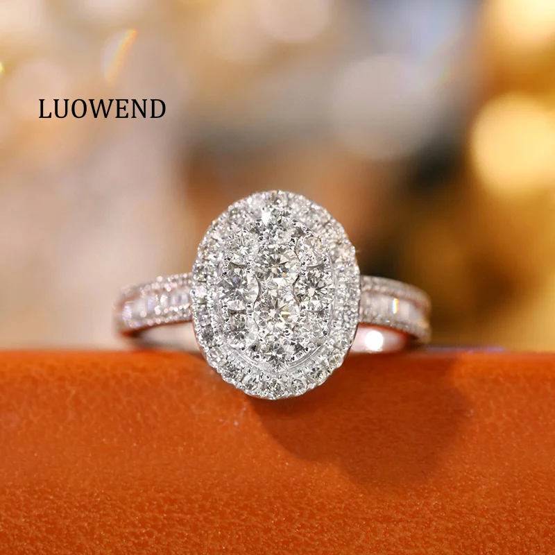 Кольца LUOWEND из 100% белого золота 18 карат, роскошный овальный дизайн, 1,0 карат, обручальное кольцо с настоящим натуральным бриллиантом для женщин, свадебные украшения
Кольца LUOWEND из 100% белого золота 18 карат, роскошный овальный дизайн, 1,0 карат, обручальное кольцо с настоящим натуральным бриллиантом для женщин, свадебные украшения