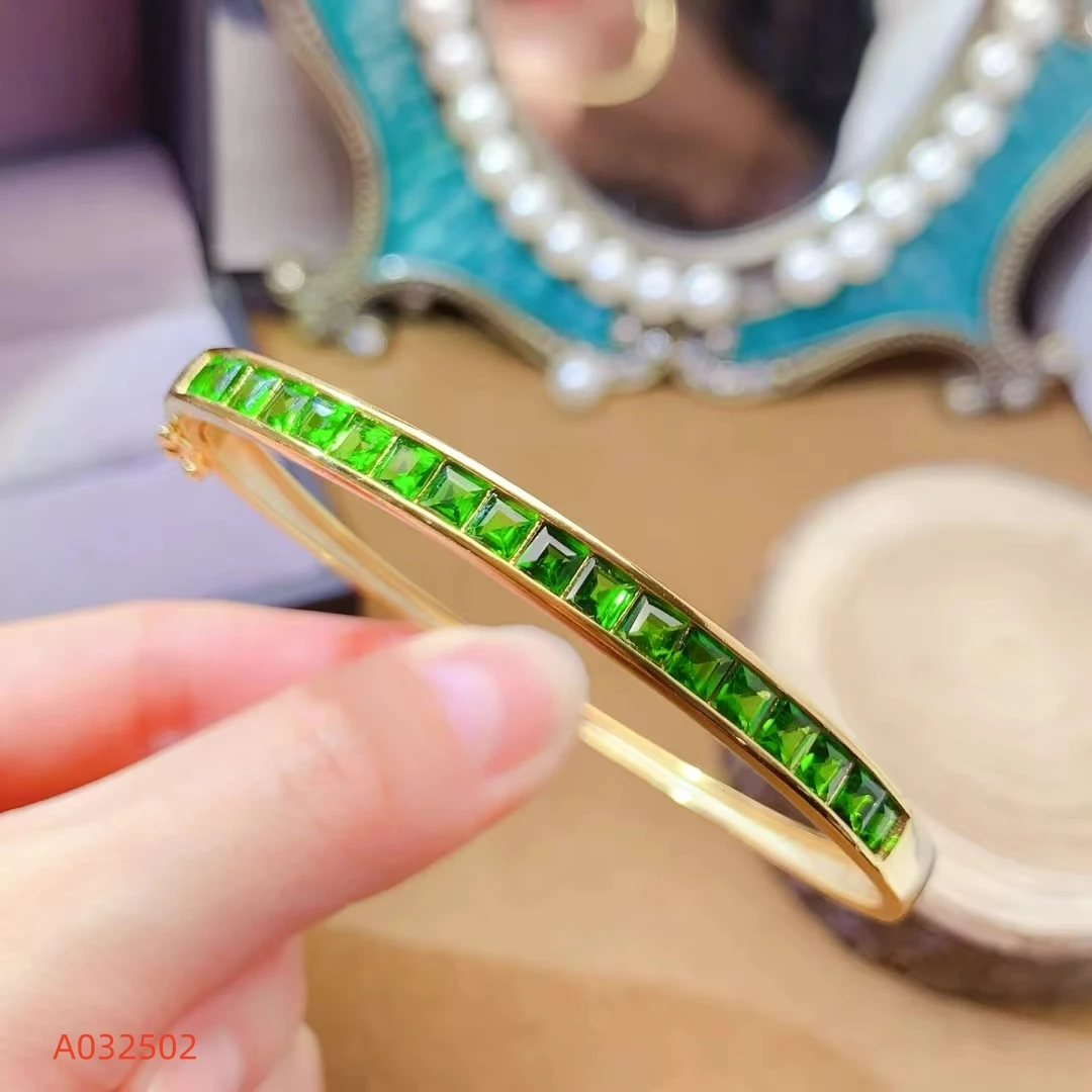 KJJEAXCMY Fine Jewelry Natural Russian Diopside Women's Bracelet S925 Pure Silver Exquisite Inlaid High Clarity Gem Support Test
KJJEAXCMY Fine Jewelry Natural Russian Diopside Women's Bracelet S925 Pure Silver Exquisite Inlaid High Clarity Gem Support Test