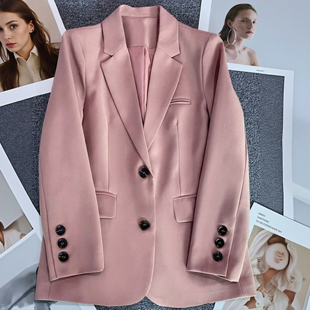 Женский осенний пиджак в деловом стиле с пуговицами спереди и длинными рукавами с лацканами, облегающий офисный женский стиль для
Женский осенний пиджак в деловом стиле с пуговицами спереди и длинными рукавами с лацканами, облегающий офисный женский стиль для
