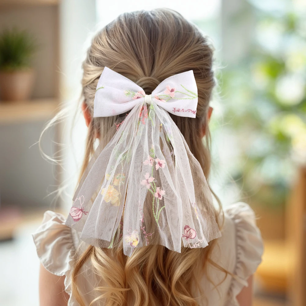 Girls' Fairy Net Bow Large Hair Clip, Flower Hair Accessory, Summer Party Wedding Women's Headwear Accessory, White Tulle Hair Clip
Girls' Fairy Net Bow Large Hair Clip, Flower Hair Accessory, Summer Party Wedding Women's Headwear Accessory, White Tulle Hair Clip