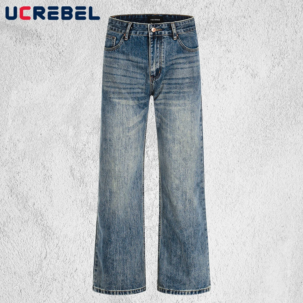 Washed Distressed Bootcut Jeans Mens Pocket Retro High Street Autumn Winter Baggy Denim Pants Man
Washed Distressed Bootcut Jeans Mens Pocket Retro High Street Autumn Winter Baggy Denim Pants Man