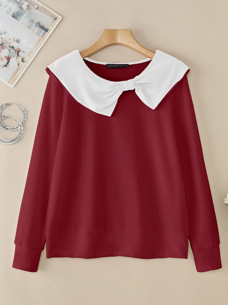ZANZEA 2025 Women Bow Neck Blouse Autumn Colorblock T-Shirts Casual Loose Long Sleeve Tops Holiday Long Sleeve Blusas Femininas
ZANZEA 2025 Women Bow Neck Blouse Autumn Colorblock T-Shirts Casual Loose Long Sleeve Tops Holiday Long Sleeve Blusas Femininas