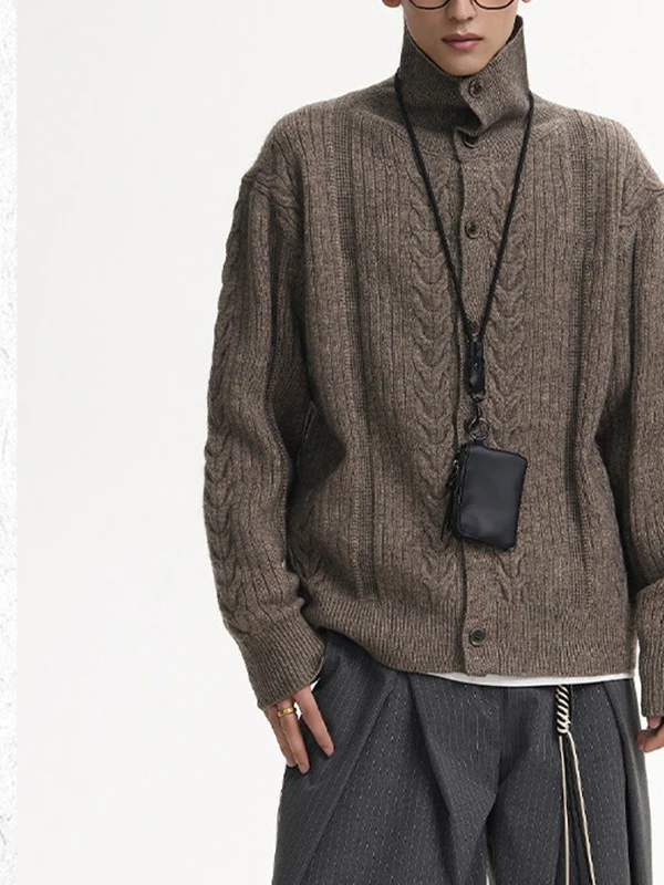 Vintage American Sle Men's Open Cardigan Sweater Warmth Leisure Polyester Fiber Long Sve Knitted Outerwear Coat
Vintage American Sle Men's Open Cardigan Sweater Warmth Leisure Polyester Fiber Long Sve Knitted Outerwear Coat