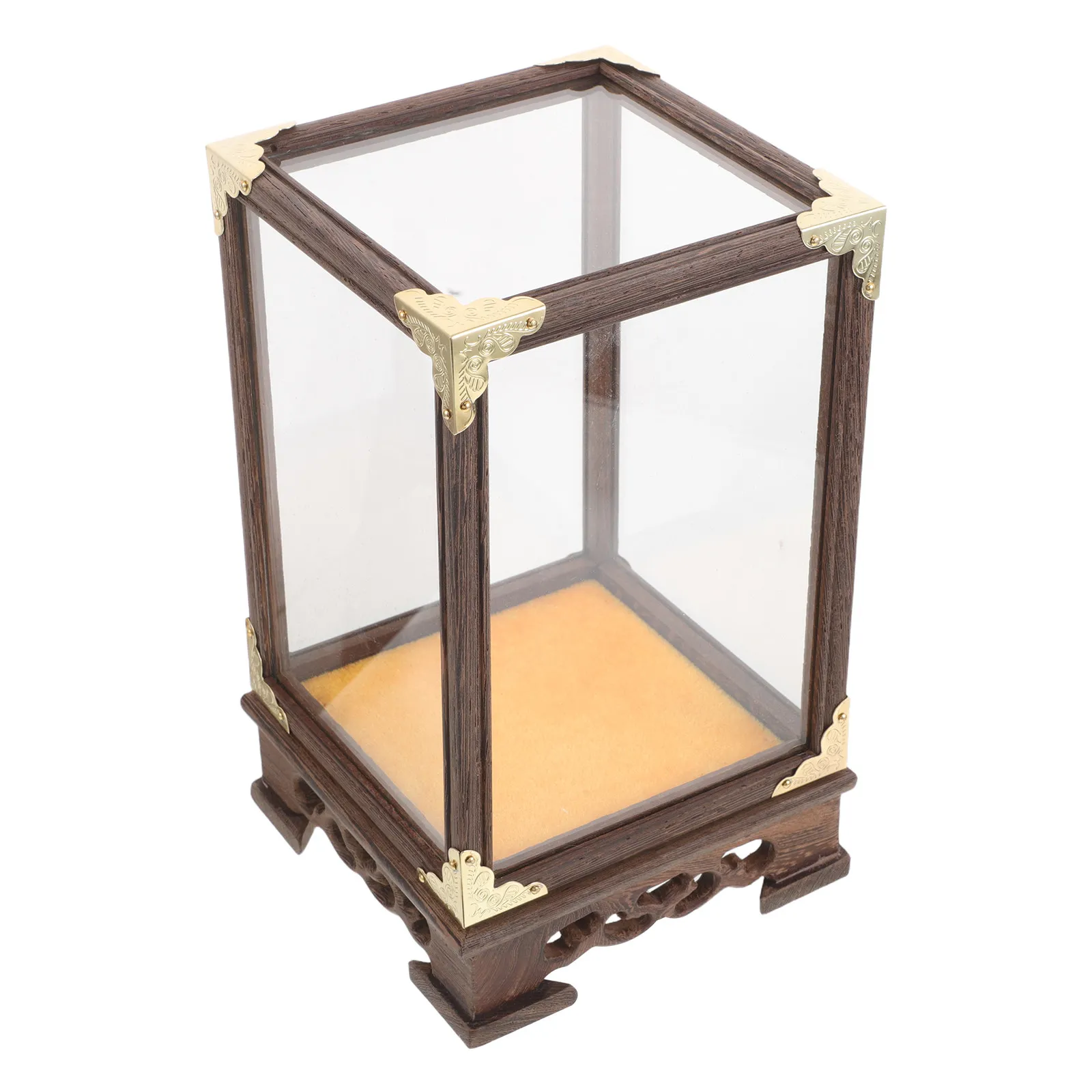 Glass Display Box Wooden Frame Carved Craft Showcase Buddha Statue Collectibles Style Home Office Decor
Glass Display Box Wooden Frame Carved Craft Showcase Buddha Statue Collectibles Style Home Office Decor