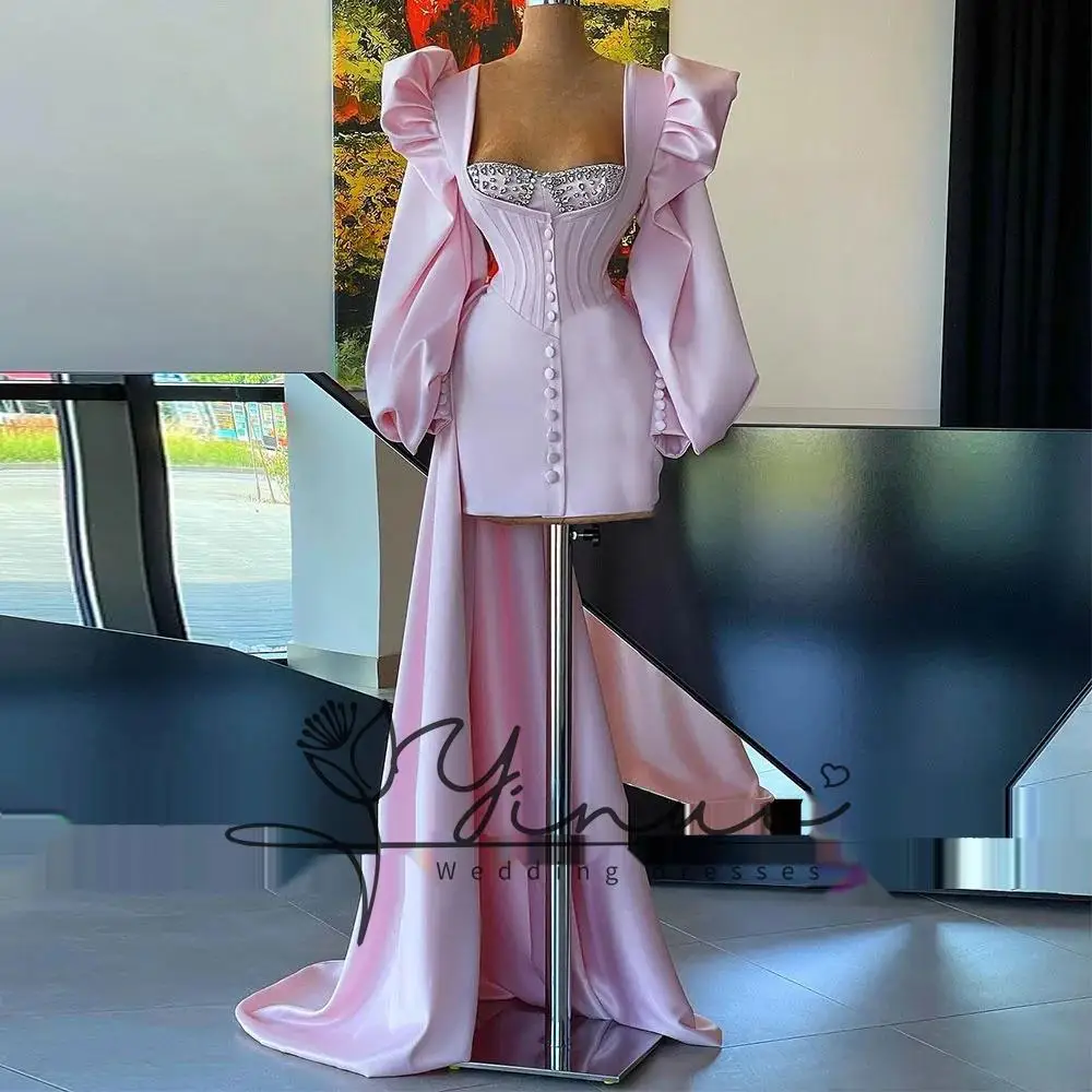 Pink Mini Cocktail Dresses Puff Long Sleeve Button Square Neck Crystal Draped Sexy Elegant платье женское на выпускной короткое
Pink Mini Cocktail Dresses Puff Long Sleeve Button Square Neck Crystal Draped Sexy Elegant платье женское на выпускной короткое