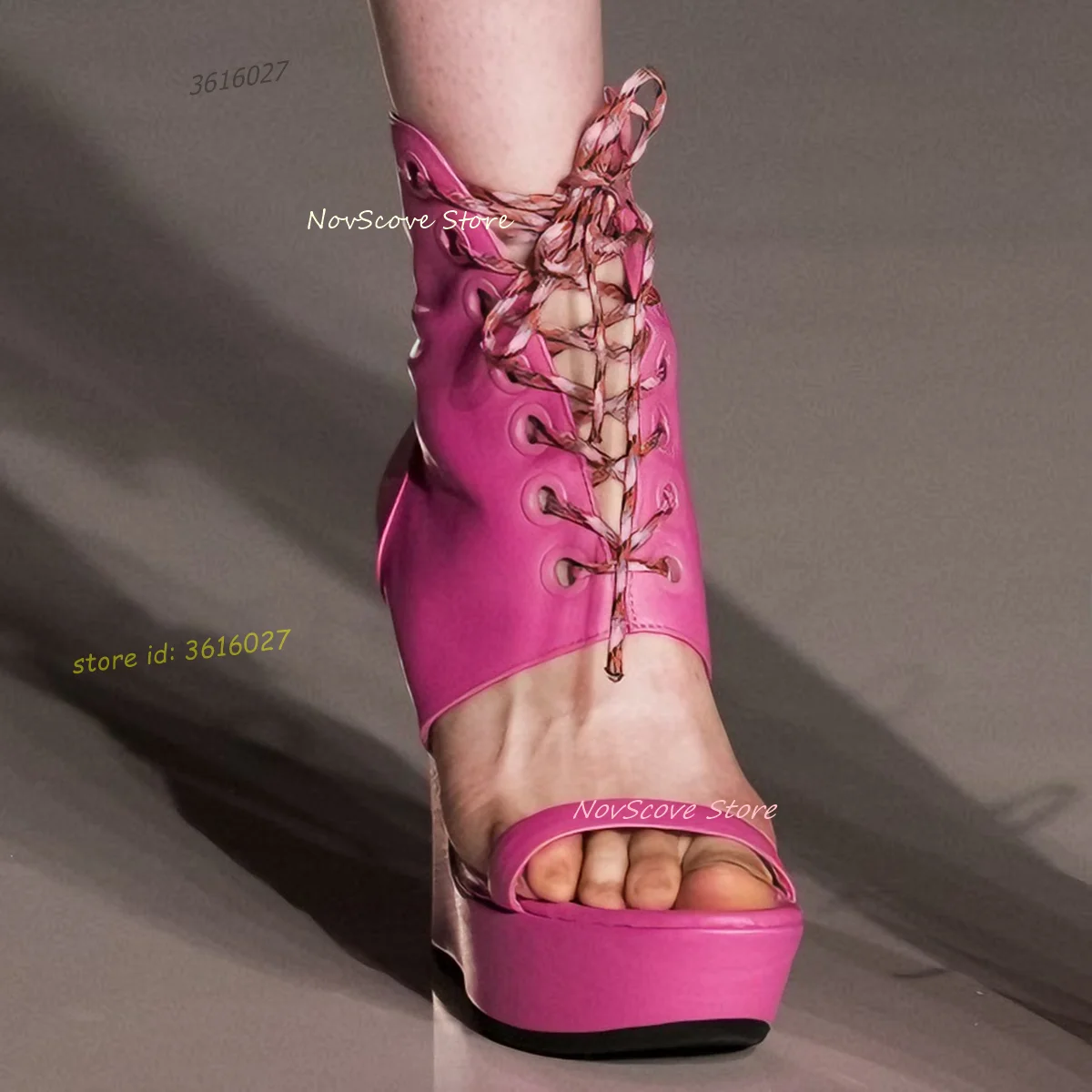 Platform Wedges Lace Up Sandals Slender Upper Open Toe Shallow Mid-Calf Sandals Cross Straps Sexy Women Summer Dress Party Shoes
Platform Wedges Lace Up Sandals Slender Upper Open Toe Shallow Mid-Calf Sandals Cross Straps Sexy Women Summer Dress Party Shoes