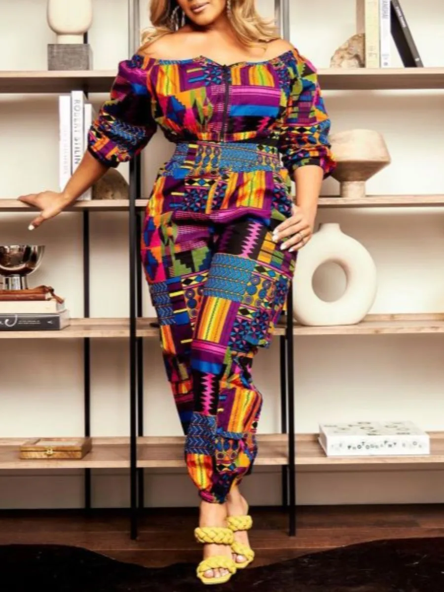 LW Plus Size women's matching tracksuit sets Off The Shoulder Mixed Print Top + Pants Set casual Spring long sleeve Two pieces
LW Plus Size women's matching tracksuit sets Off The Shoulder Mixed Print Top + Pants Set casual Spring long sleeve Two pieces
