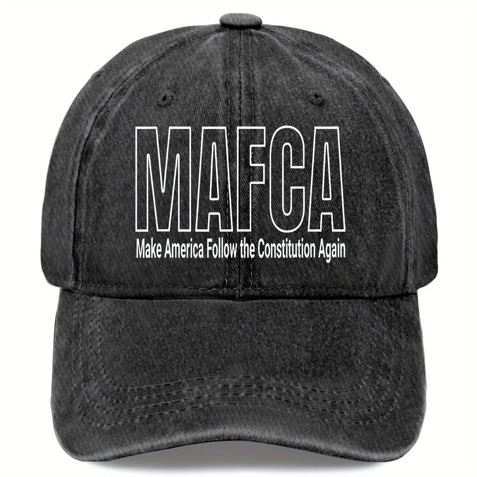 Винтажная мытая бейсболка MAFCA Make America Follow the Constitution Again Humor Unisex Hat, черно-белые буквы, ретро St
Винтажная мытая бейсболка MAFCA Make America Follow the Constitution Again Humor Unisex Hat, черно-белые буквы, ретро St