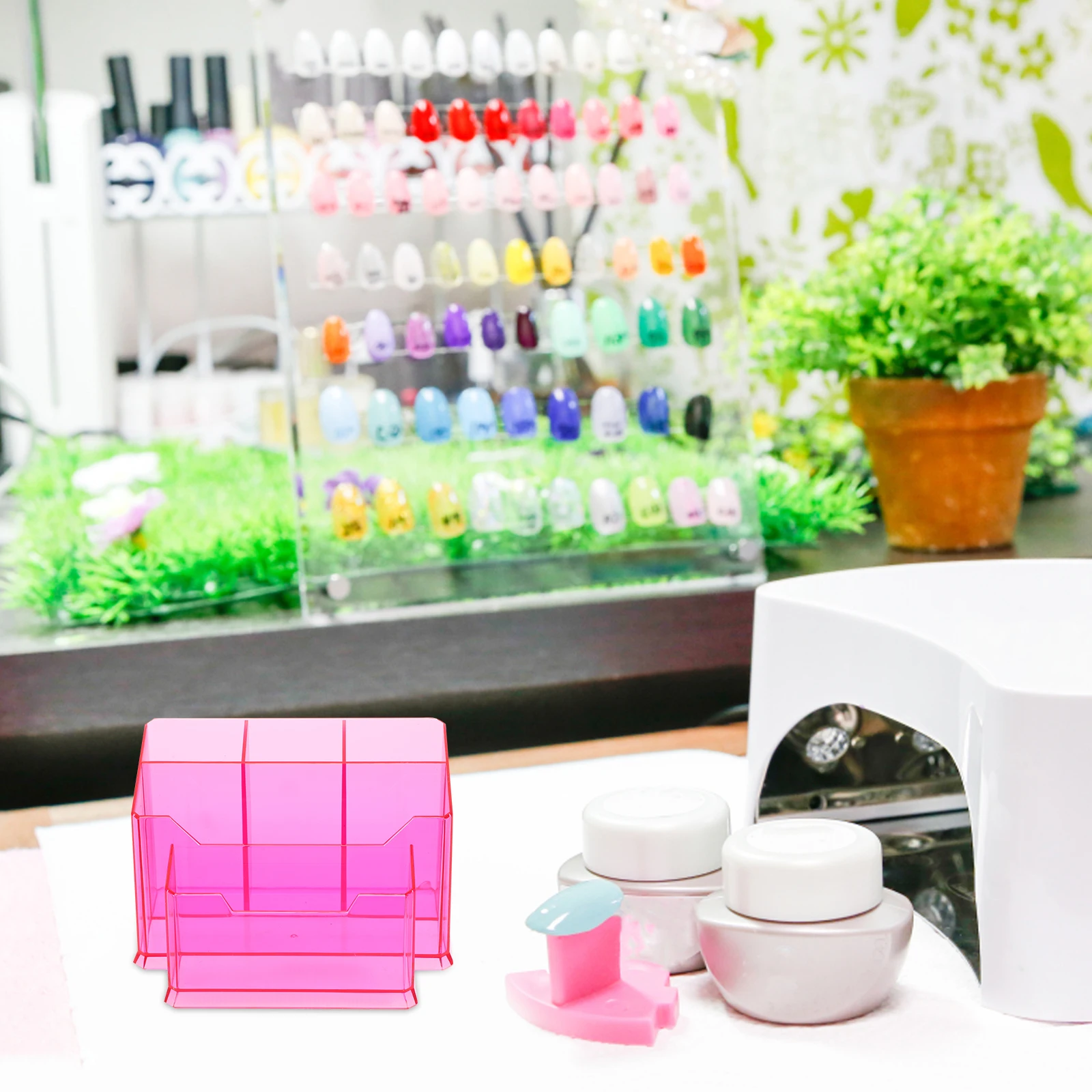 Acrylic Nail Tool Storage Rack 13x13cm Pink Multiple Compartments Makeup Brush Holder Large Capacity Desk Organizer Easy Clean
Acrylic Nail Tool Storage Rack 13x13cm Pink Multiple Compartments Makeup Brush Holder Large Capacity Desk Organizer Easy Clean