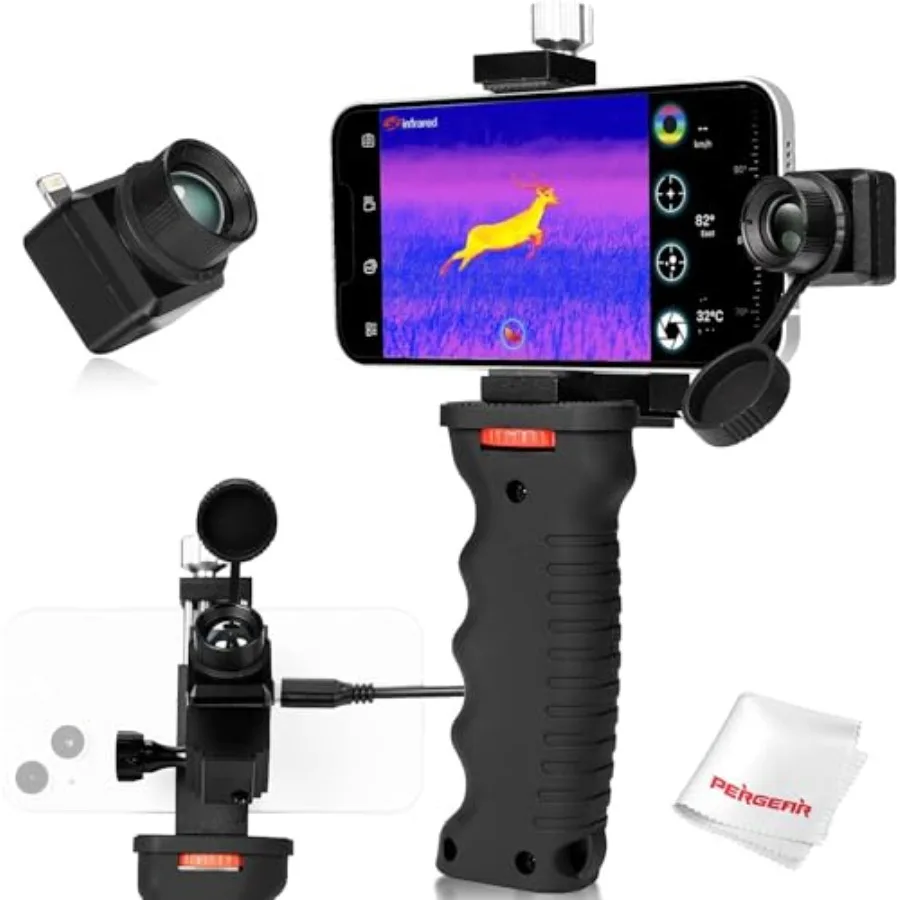 T2 Pro Thermal Monocular for iPhone: outdoor night vision device, magnesium alloy body, black, 25Hz frame rate with hot spot tr
T2 Pro Thermal Monocular for iPhone: outdoor night vision device, magnesium alloy body, black, 25Hz frame rate with hot spot tr