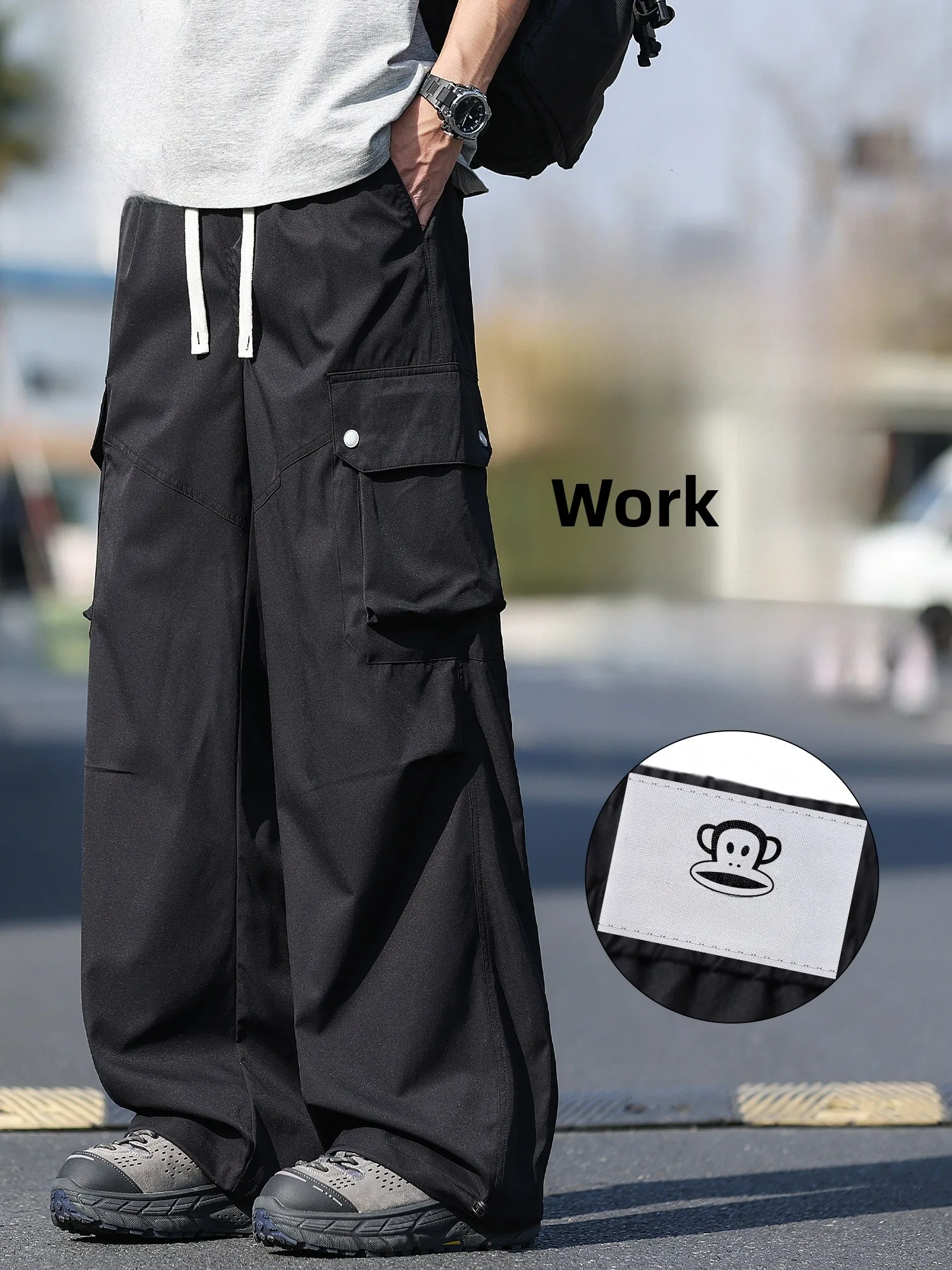 PaulFrank Spring Casual Pants Men's Loose Wide Leg Workwear Bla American Trendy Brand Comfortable Loose Fit Straight Leg
PaulFrank Spring Casual Pants Men's Loose Wide Leg Workwear Bla American Trendy Brand Comfortable Loose Fit Straight Leg