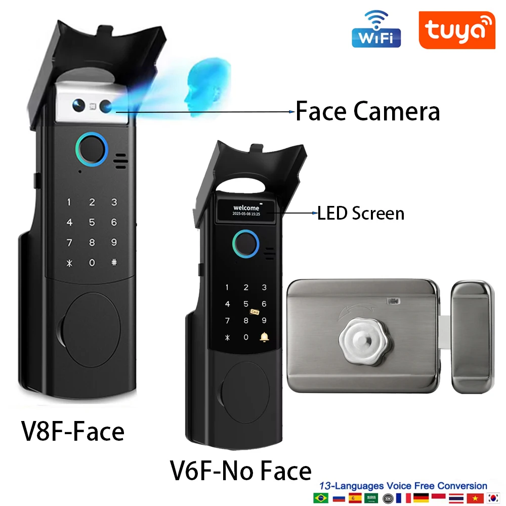 Waterproof Intercom Face Recognition Tuya Wifi Fingerprint Code RFID Card Smart Lock Doorbell RFID keypad Door Gate OpenerV6FV8F
Waterproof Intercom Face Recognition Tuya Wifi Fingerprint Code RFID Card Smart Lock Doorbell RFID keypad Door Gate OpenerV6FV8F