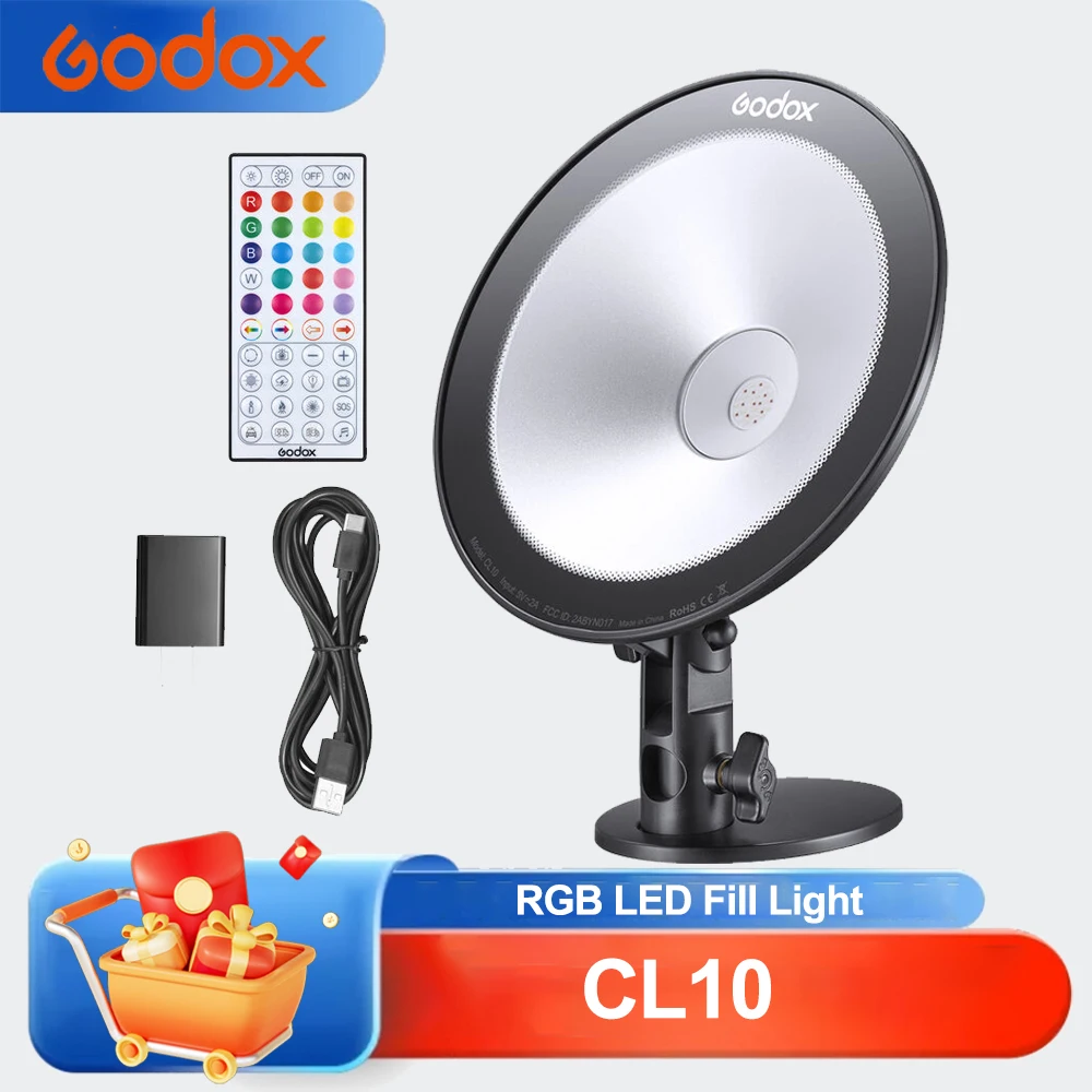 Светодиодный светильник Godox Light CL10 10W RGB с беспроводным пультом дистанционного управления для веб-трансляций и создания атмосферы, встроенные 39 специальных эффектов
Светодиодный светильник Godox Light CL10 10W RGB с беспроводным пультом дистанционного управления для веб-трансляций и создания атмосферы, встроенные 39 специальных эффектов