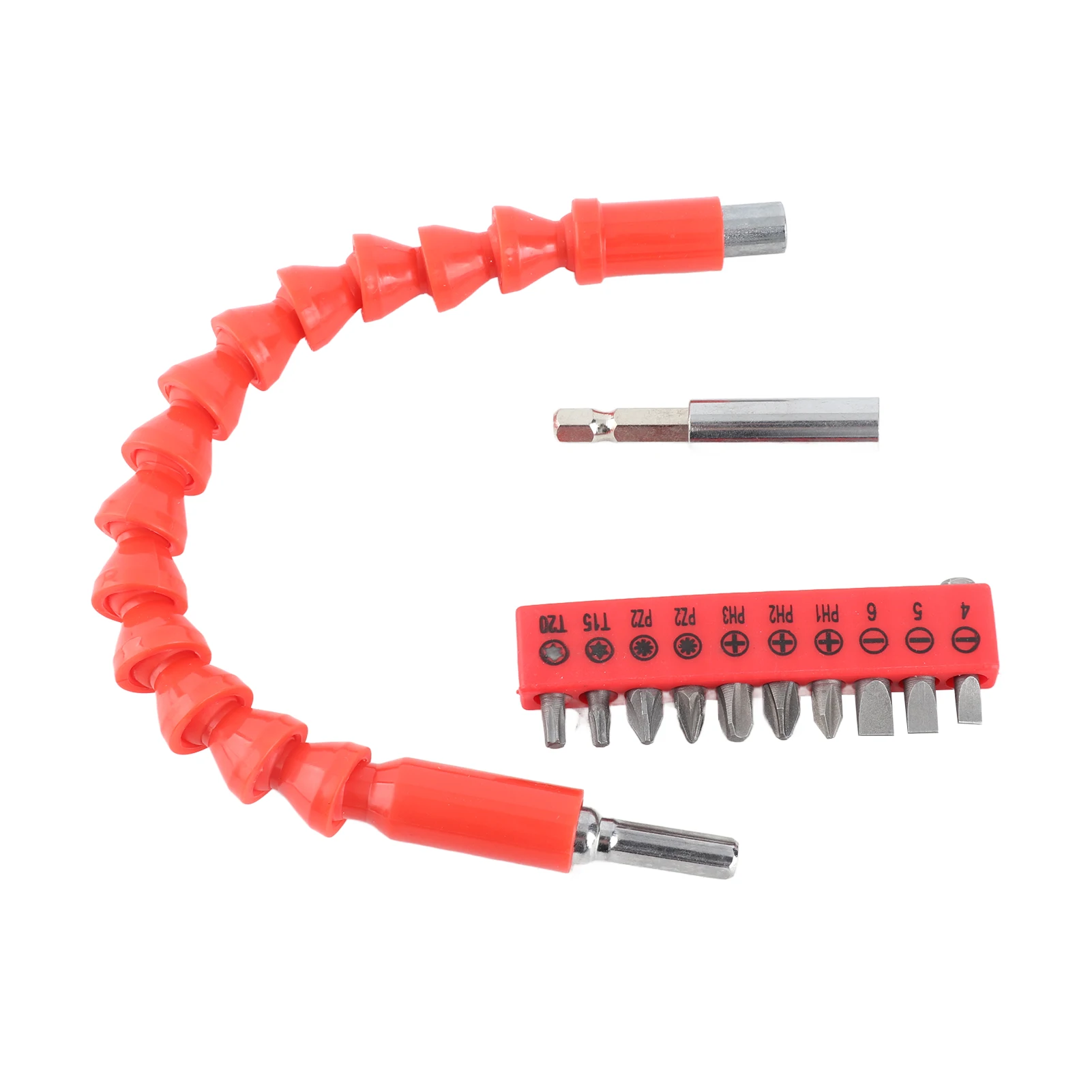 Flexible Drill Bit Extension 275mm Bendable Soft Shaft with 10Pcs Screwdriver Bit Set 1Pc Magnetic Drill Extension Bar for Home
Flexible Drill Bit Extension 275mm Bendable Soft Shaft with 10Pcs Screwdriver Bit Set 1Pc Magnetic Drill Extension Bar for Home