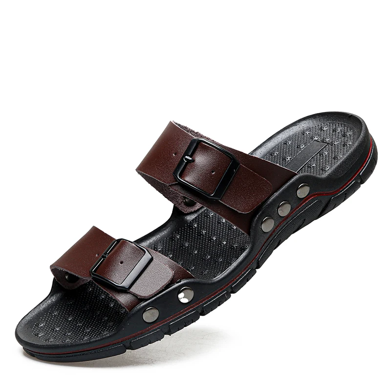 New Quality Leather Men's Slippers Outdoor Summer Beach Men Sandals Classics Big Size Men Slippers Fashion Men's Casual Shoes
New Quality Leather Men's Slippers Outdoor Summer Beach Men Sandals Classics Big Size Men Slippers Fashion Men's Casual Shoes