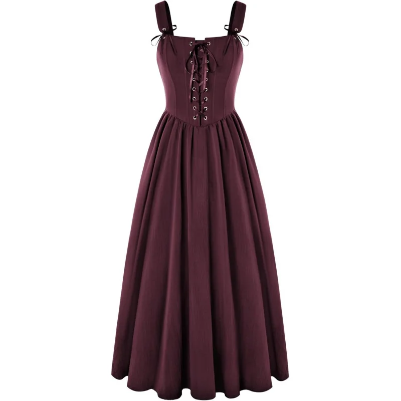 Renaissance Dress Women Lace Up Cottagecore Sleeveless Long Dress Medieval Costume
Renaissance Dress Women Lace Up Cottagecore Sleeveless Long Dress Medieval Costume