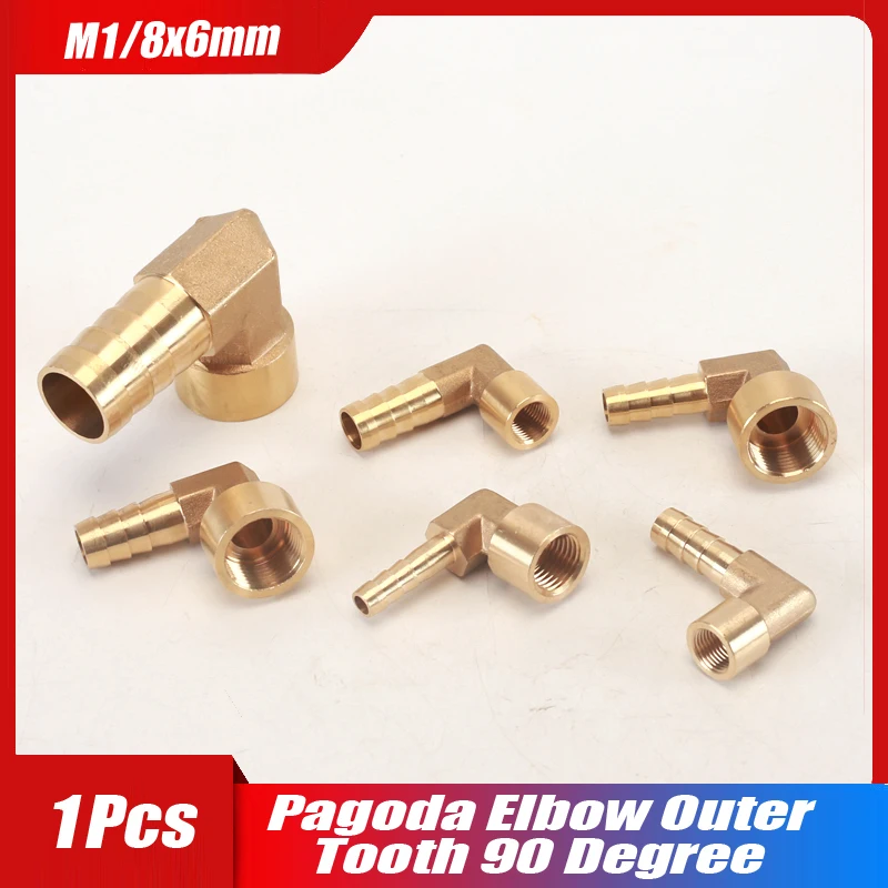 1Pcs Pagoda Elbow Outer Tooth 90 Degree Right Angle Pagoda Head Soft Leather Tube Green Head M1/8x6mm M1/8x8mm M1/8x10mm
1Pcs Pagoda Elbow Outer Tooth 90 Degree Right Angle Pagoda Head Soft Leather Tube Green Head M1/8x6mm M1/8x8mm M1/8x10mm