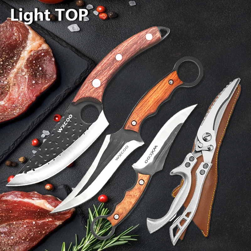 Light Top Hand-forged Butcher Knife Stainless Steel Fruit Peeler Utility knife Meat Cleaver Boning Knife for Kitchen Tools
Light Top Hand-forged Butcher Knife Stainless Steel Fruit Peeler Utility knife Meat Cleaver Boning Knife for Kitchen Tools